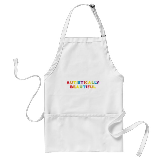 Autistically Beautiful Adult Apron (Front)
