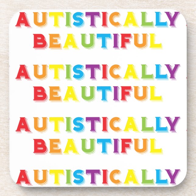 Autistically Beautiful Beverage Coaster (Front)