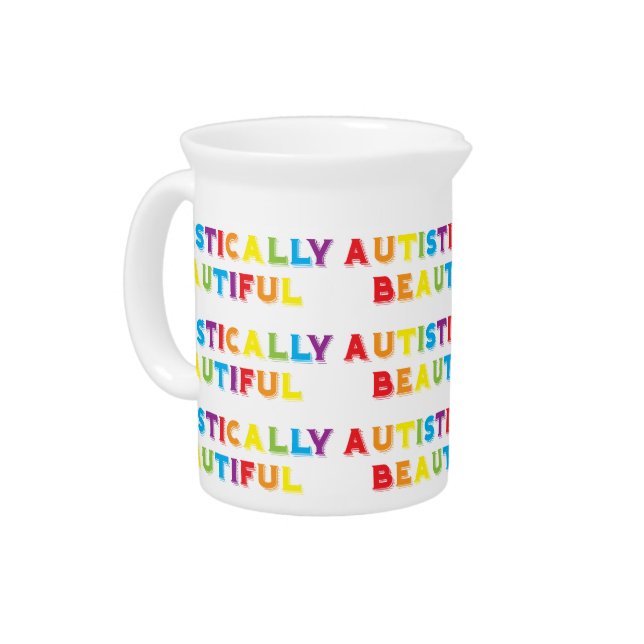 Autistically Beautiful Beverage Pitcher (Left)