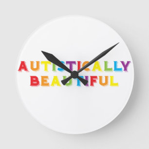 Autistically Beautiful Round Clock