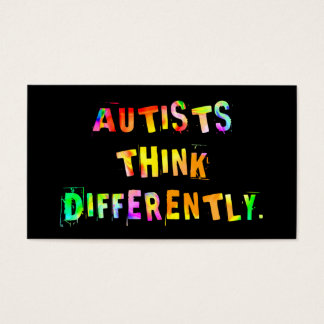 Autists Think Differently Activist Cards