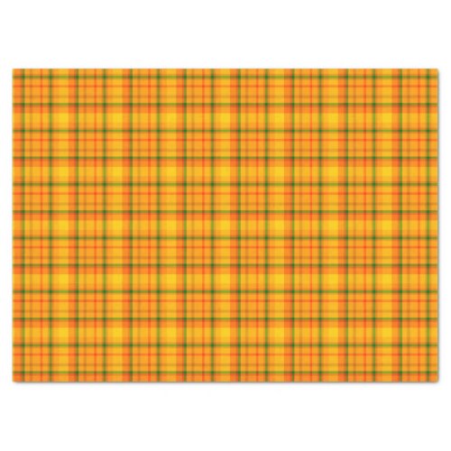 Autmn Colors Plaid Pattern Tissue Paper