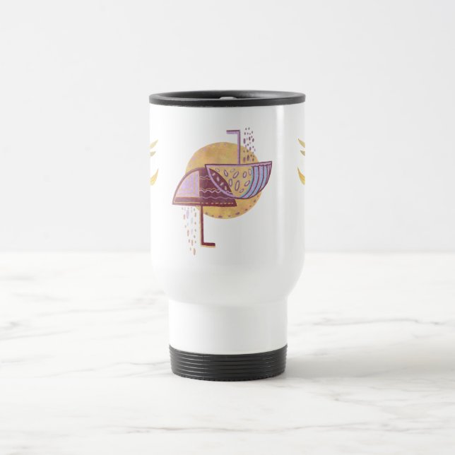  Autmn mushroom pattern Travel Mug (Center)