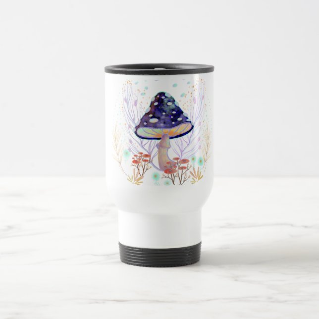  Autmn mushroom pattern Travel Mug (Center)