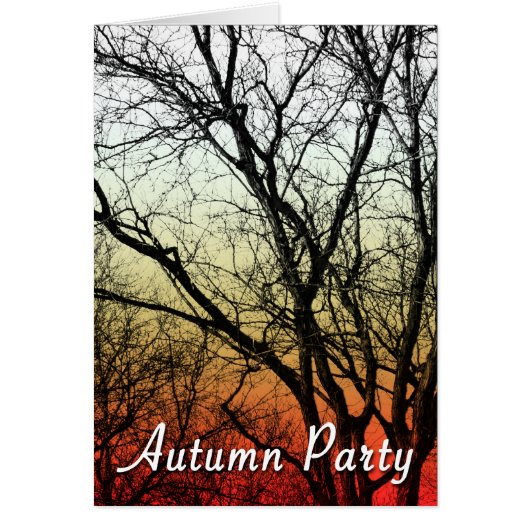 autmn party : ghost tree cards (Front)
