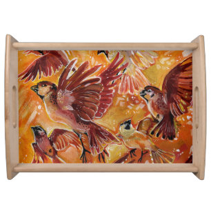Autmumn Flight in the Fall Serving Tray