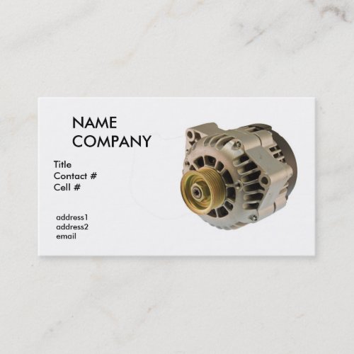 auto alternator business card templates