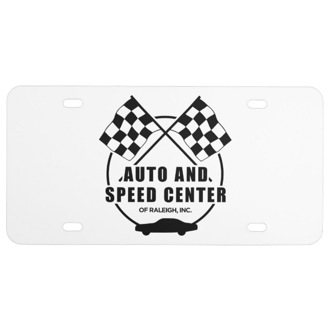 Auto and Speed Center License Plate (Front)