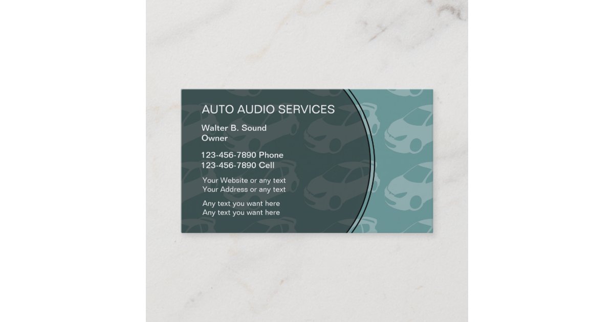 Auto Audio Business Cards Zazzle