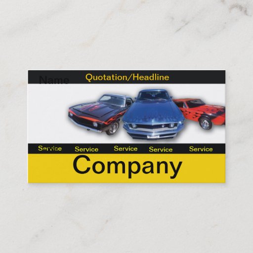 Customizable Auto Body Business Card