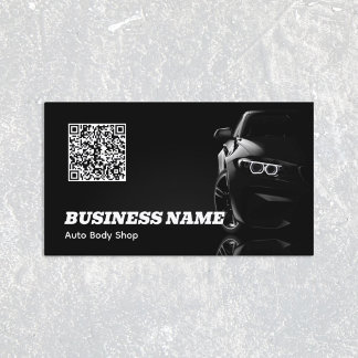 Auto Body Car QR Business Card