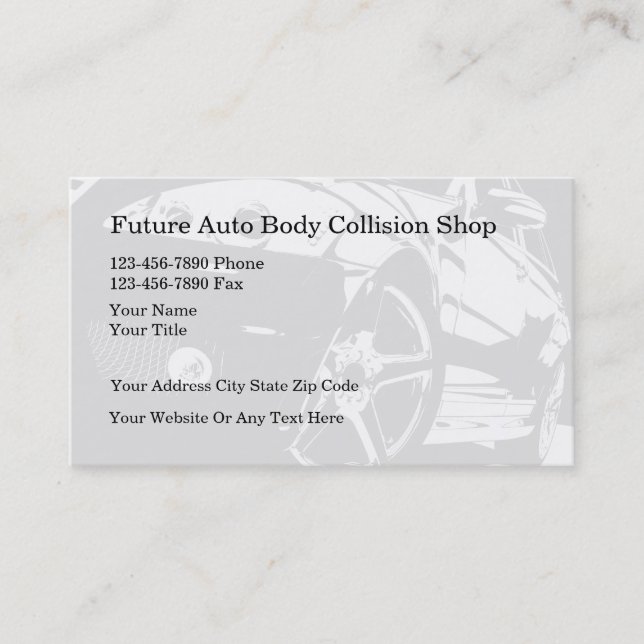 Auto Body Collision Business Cards (Front)