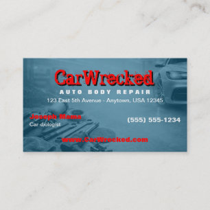 Auto Body / Collision Repair & Auto Paint Shop Business Card