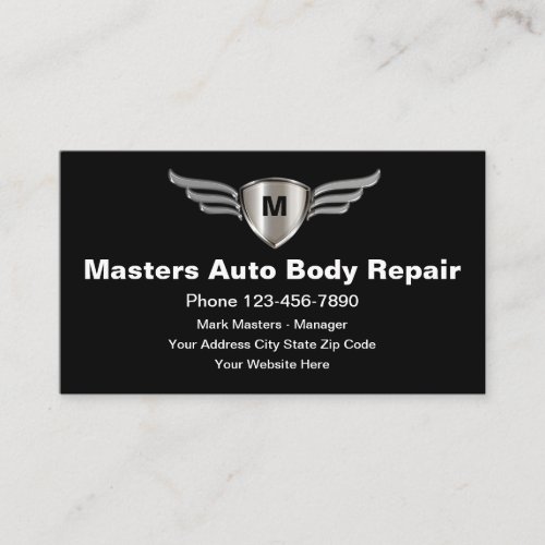 Auto Body Collision Repair Business Card