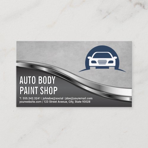 Auto Body Paint Garage Shop  Auto Logo Business Card