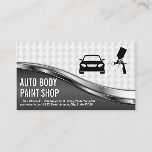 Auto Body Paint Logo Business Card