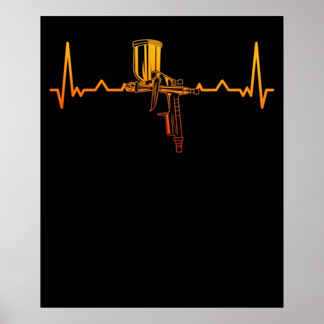 Auto Body Painter Car Painter Spray Gun Poster (Front)