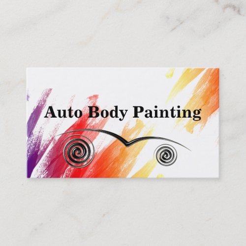 Auto Body Painting Business Cards