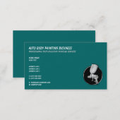 Auto Body Painting | Cool Aqua Color Business Card (Front/Back)