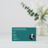 Auto Body Painting | Cool Aqua Color Business Card (Standing Front)