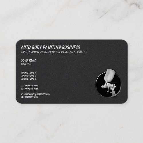 Auto Body Painting  Cool Business Card