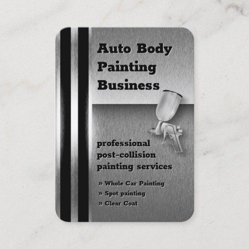 Auto Body Painting Metallic  Professional Business Card