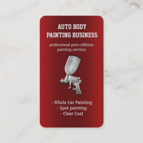 Auto Body Painting  Modern Business Card