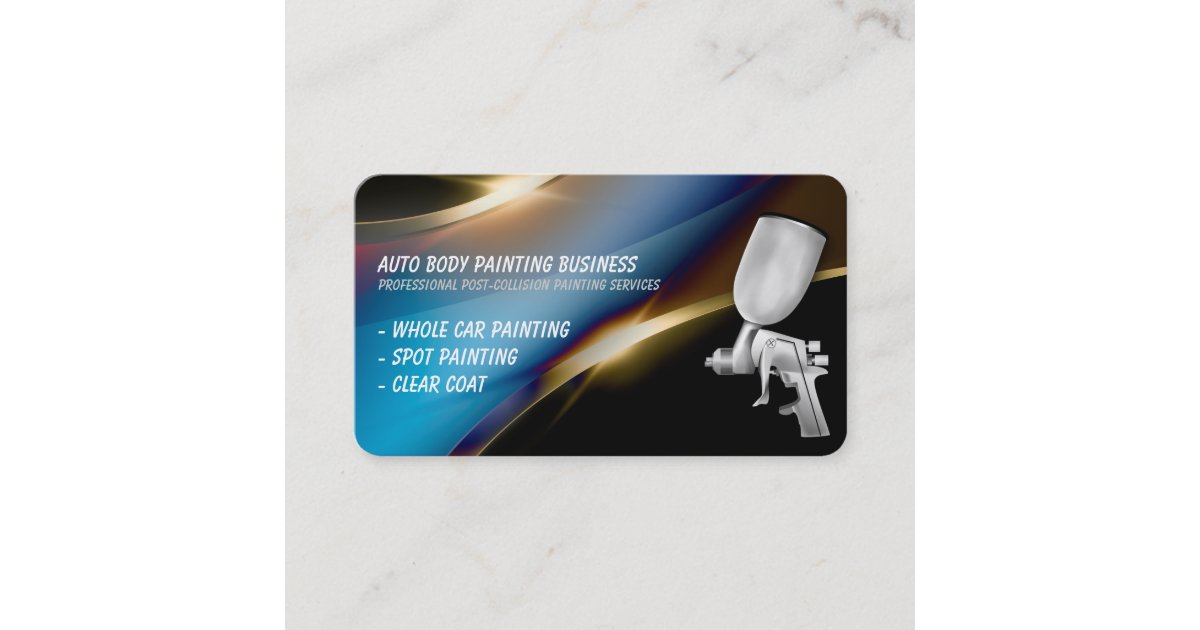 Auto Body Painting Professional Business Card