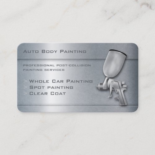 Auto Body Painting  Professional Business Card