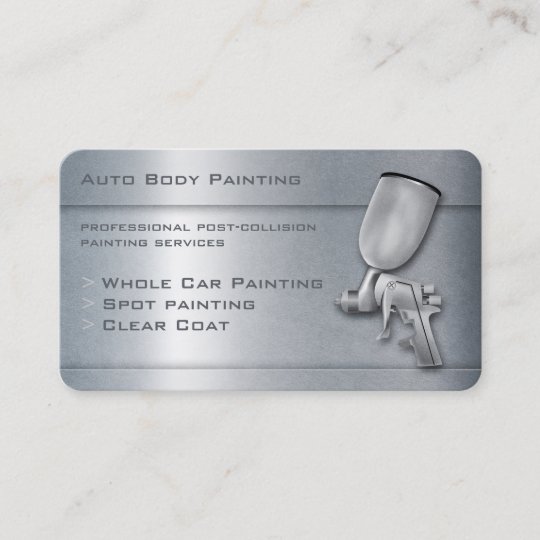 Auto Body Painting Professional Business Card