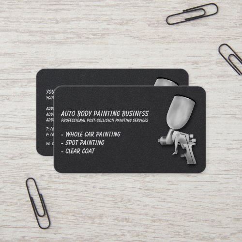 Auto Body Painting  Professional Business Card