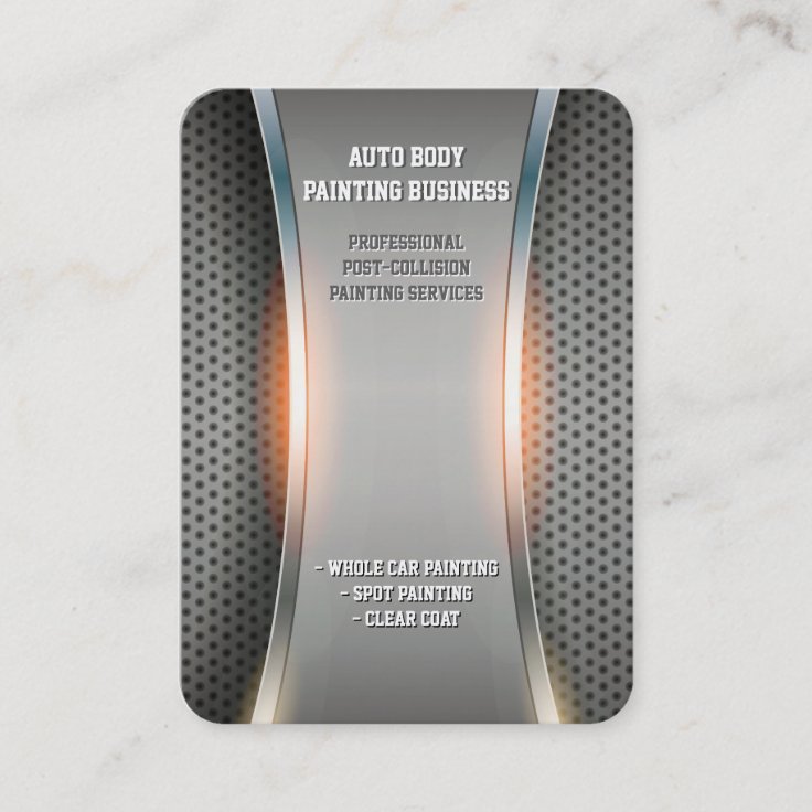 Auto Body Painting Professional Business Card Zazzle