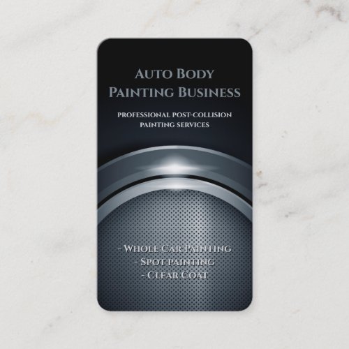 Auto Body Painting  Professional Duotone Business Card