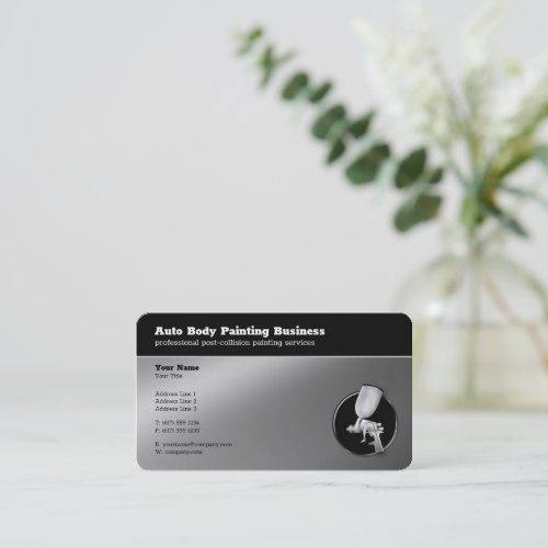 Auto Body Painting  Professional Metallic Business Card