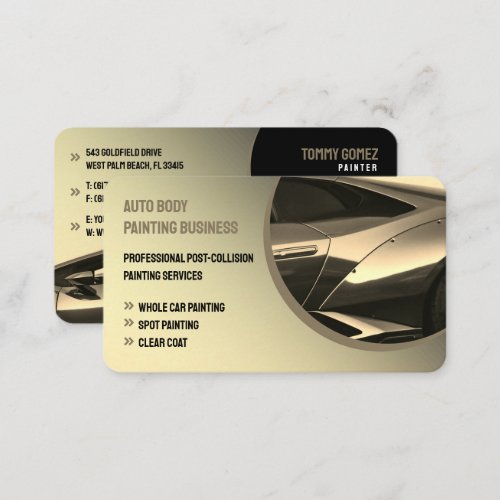 Auto Body Painting  Professional Modern Business Card
