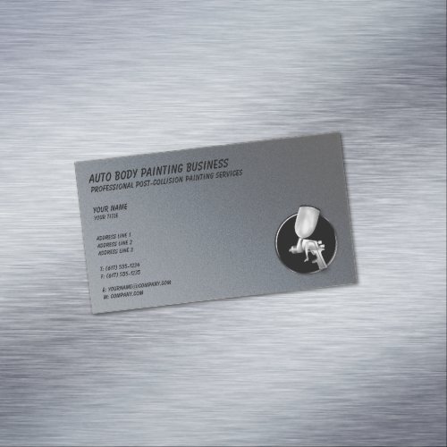 Auto Body Painting  Professional Platinum Magnetic Business Card