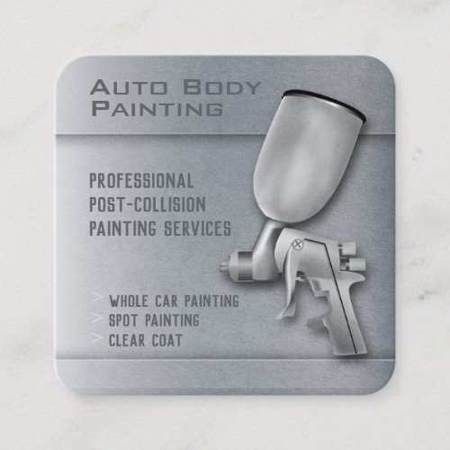 Auto Body Painting  Professional Square Business Card
