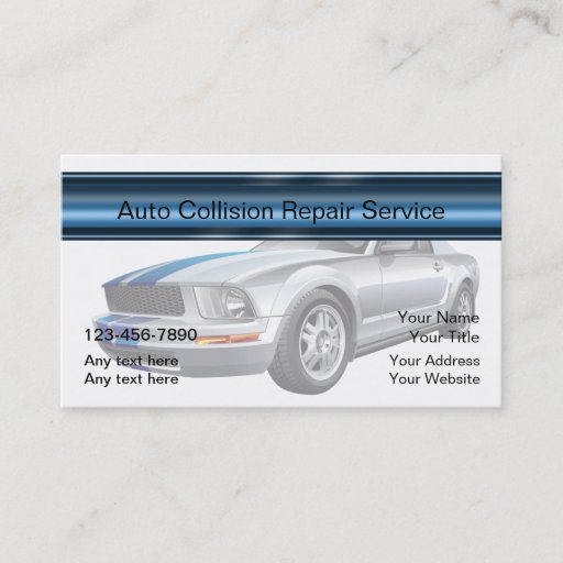 Customizable Auto Body Repair Business Card