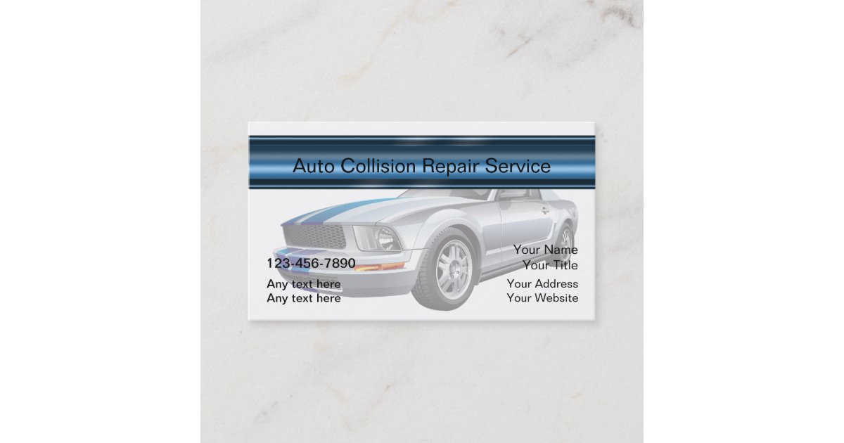 Auto Body Repair Business Card | Zazzle