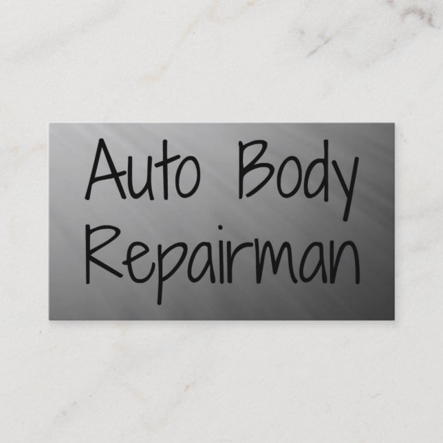 Auto Body Repairman Business Card (Front)
