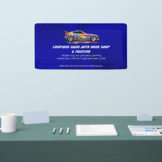 Auto body shop and precision painting banner