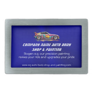 Auto body shop and precision painting belt buckle