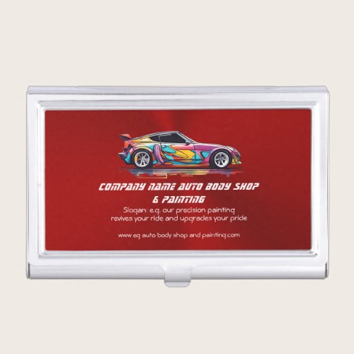 Auto body shop and precision painting business card case