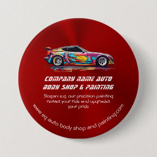 Auto body shop and precision painting button
