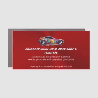 Auto body shop and precision painting car magnet