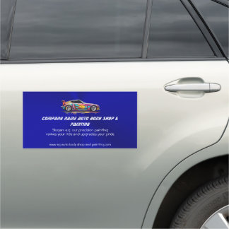Auto body shop and precision painting car magnet