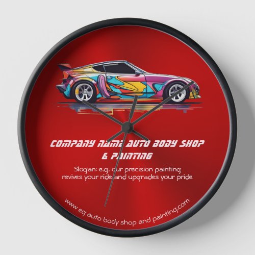 Auto body shop and precision painting clock