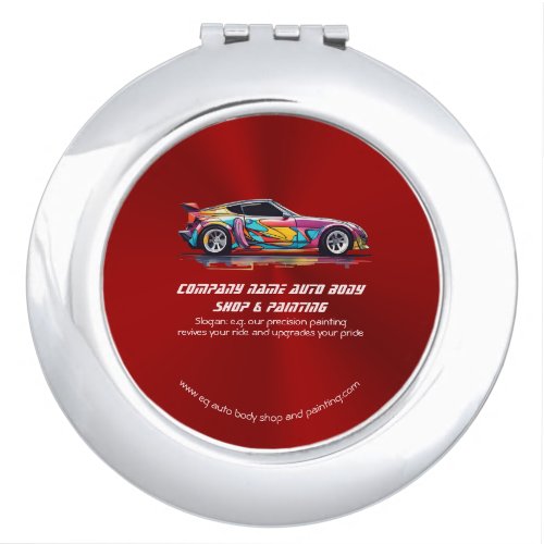 Auto body shop and precision painting compact mirror