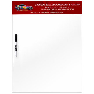 Auto body shop and precision painting dry erase board