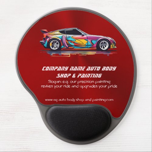 Auto body shop and precision painting gel mouse pad